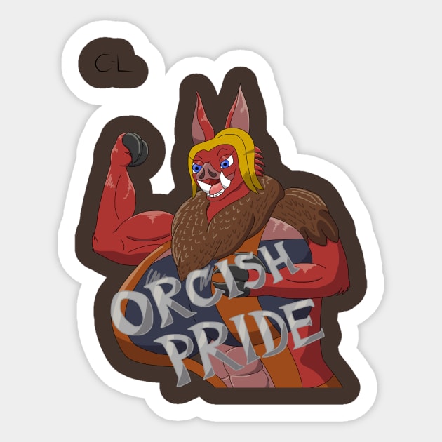 Orcish Pride v2 Sticker by Cyborg-Lucario